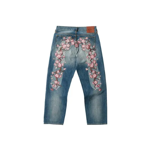 Дворцовый X EVISU Co Бренд Синие Унисекс Джинсы