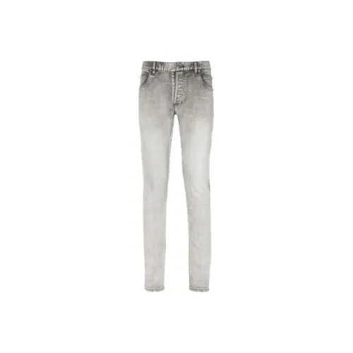 BALMAIN Серый Мужской Джинсы