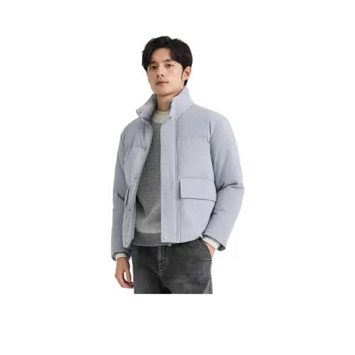 ZIOZIA Down Jacket Men's Light Gray