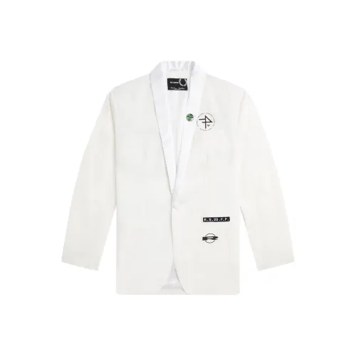 FRED PERRY Шаль-воротник Blazer Куртки Пальто Мужской Белый