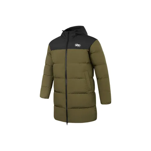 QIAODAN Cozy Nest Пуховик Унисекс Рыжевато-коричневый Зеленый Черный