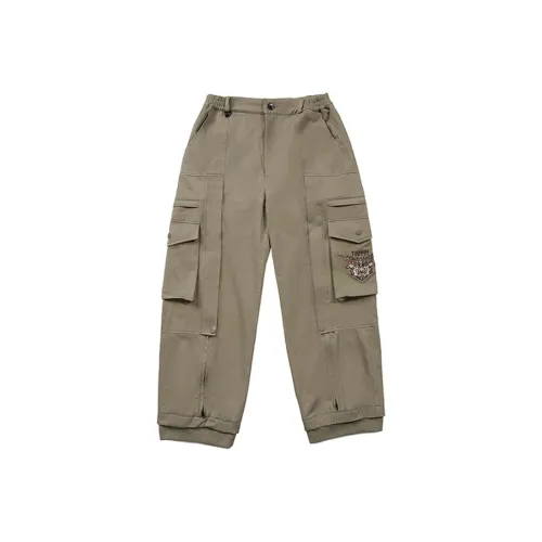 WOOKONG Карго Брюки Унисекс Армейский Зеленый