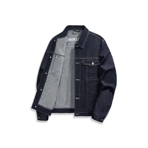 FAIRWHALE Куртки Пальто Унисекс Джинсовый Синий