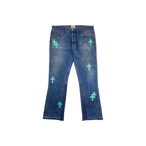 Chrome Hearts SS23 Джинсы Мужские Синие