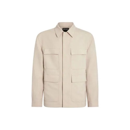 Ermenegildo Zegna Экрю Мужские Куртки