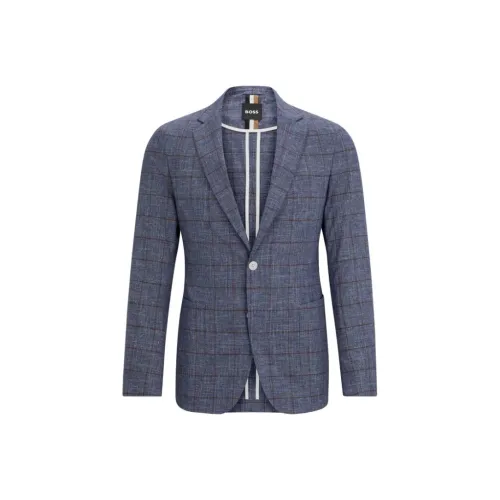 Hugo Boss Slim Fit Micro Patterned Куртка в клетку Serge Куртки и Пальто Мужской Серый