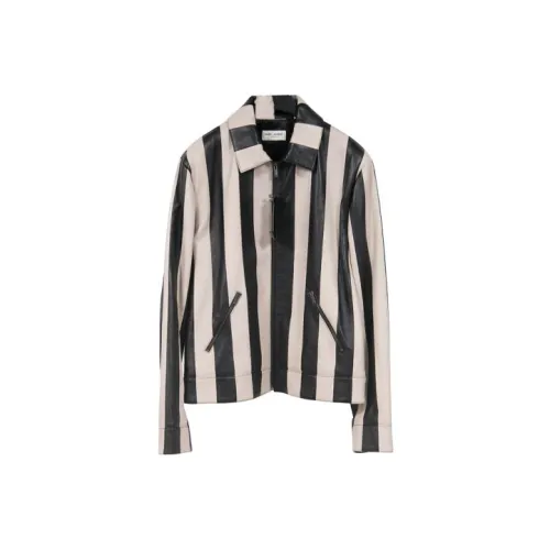 SAINT LAURENT Многоцветный Мужской Кожаные куртки