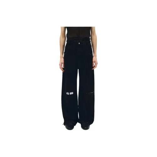 Ann Demeulemeester SS25 Джинсы Унисекс Черный