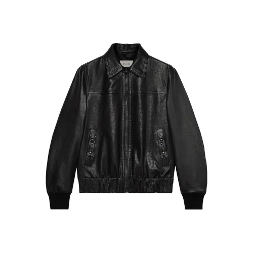 GUCCI Кожа Куртка Мужская Черная