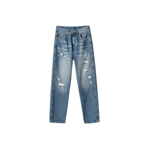 SONGS ALONG Синие Унисекс Джинсы