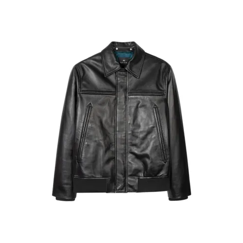 Paul Smith Черные Мужские Кожаные Куртки