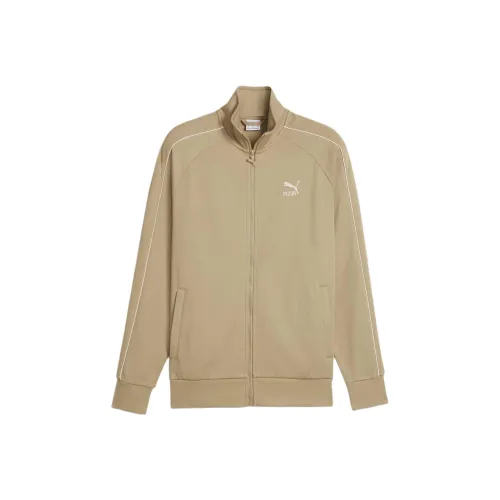 PUMA T7 Мужская Спортивная Куртка Куртки и Пальто Мужской Хаки