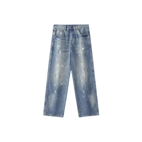 JFU Синий Мужские Джинсы