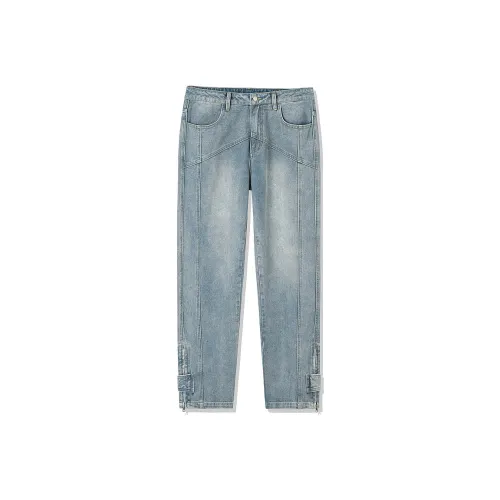 Lilbetter Прямой крой Брюки Джинсы Мужские Синие