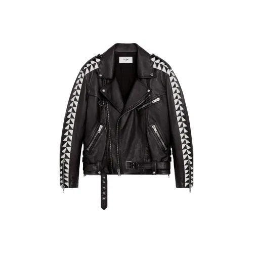 CELINE SS23 Кожа Куртка Мужская Черная