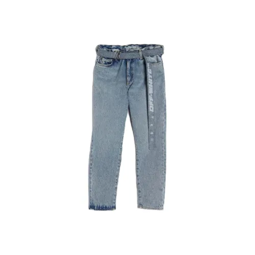 Off Белый FW21 Синий Мужские Джинсы