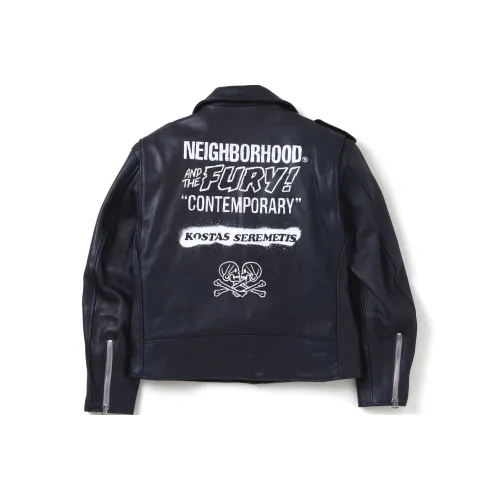 NEIGHBORHOOD x Schott Collaboration X Kostas FW23 Кожа Куртка Унисекс