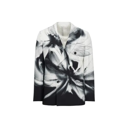 Alexander McQueen Стрекоза Shadow Двойная застежка Куртка Куртки Пальто Мужской Многоцветный