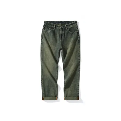 JUCY JUDY Джинсы Унисекс Винтаж Зеленый