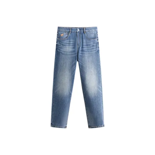 PEACEBIRD MEN Джинсы Мужской Средний Синий Деним 1