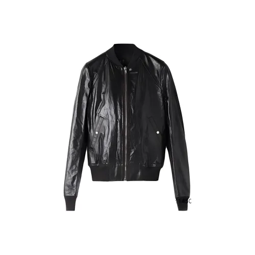 RICK OWENS совместный бренд RO кожаная куртка мужская черная