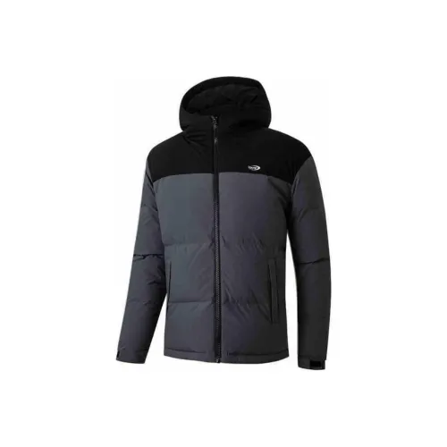 361° Life Collection Пуховик Унисекс Гравийный Серый Супер Черный