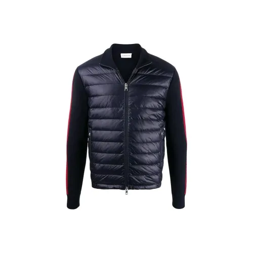 MONCLER Синий Мужской Пуховик