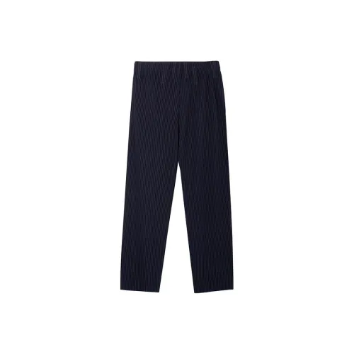 Homme Plissé Issey Miyake Темно-синий Мужские Повседневные Брюки