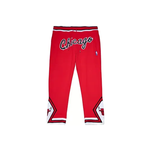 Mitchell Ness Mitchell Ness x JUST DON Red Men's Knitted Training Pants Mitchell Ness Mitchell Ness x JUST DON Красные Мужские Вязаные Тренировочные Штаны