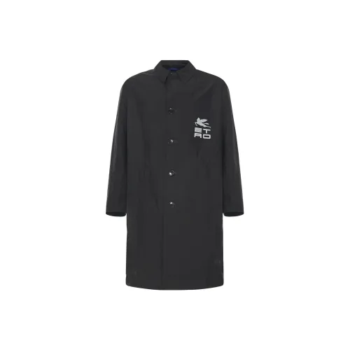 ETRO Черный Мужской Тренч