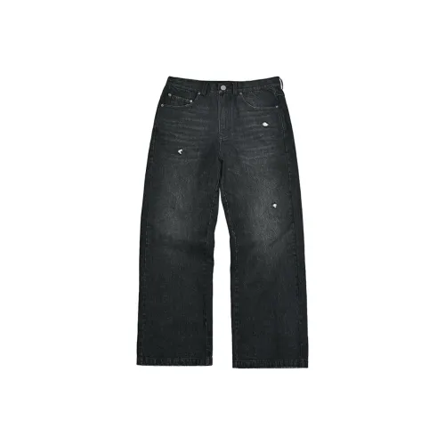 NST NONSTOP Черно-серые Промытые Унисекс Джинсы