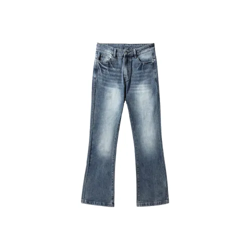 FEAROM Джинсы Унисекс Винтаж Синий