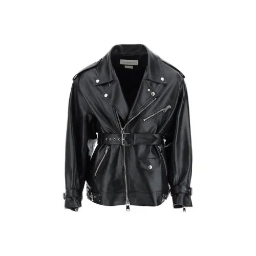 Alexander McQueen Черные Мужские Кожаные Куртки