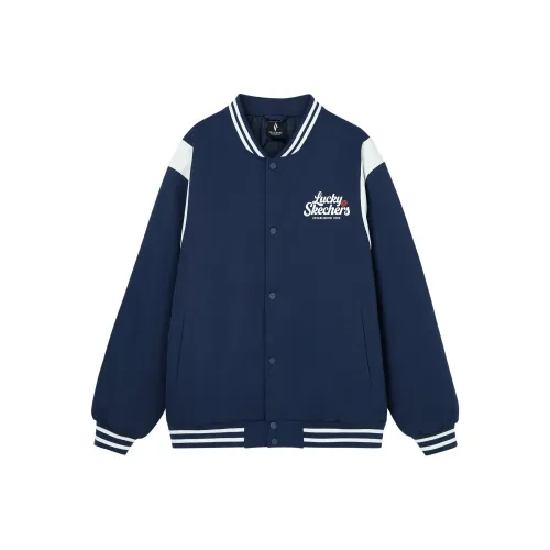 Skechers Новый год Хлопковый пуховик Унисекс Морской синий