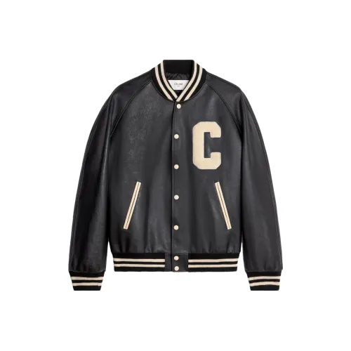 CELINE SS23 Кожа Куртка Мужская Черная