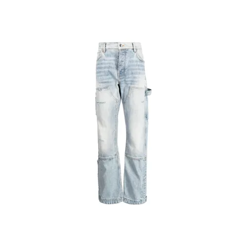 AMIRI Выстиранные синие мужские джинсы
