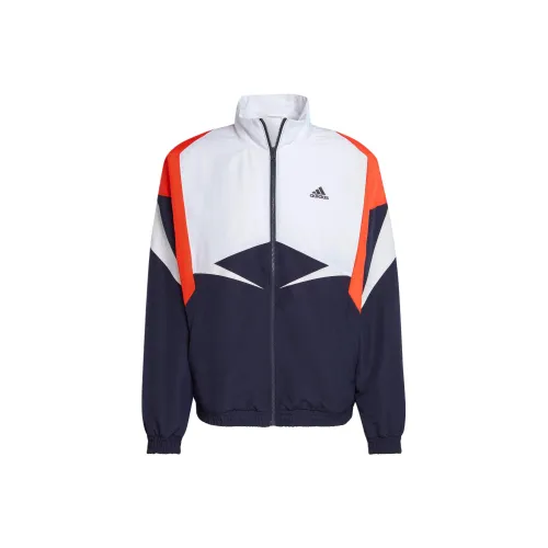 Adidas COLORBLOCK Sport Performance Куртки и Пальто Мужские Синий Черный