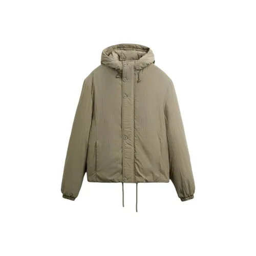 ZARA Khaki Мужские пуховики