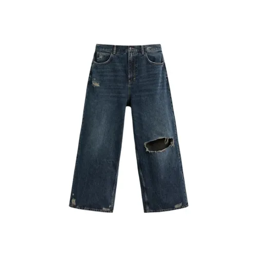 ZARA HARRY LAMBERT Co Бренд Синие Унисекс Джинсы