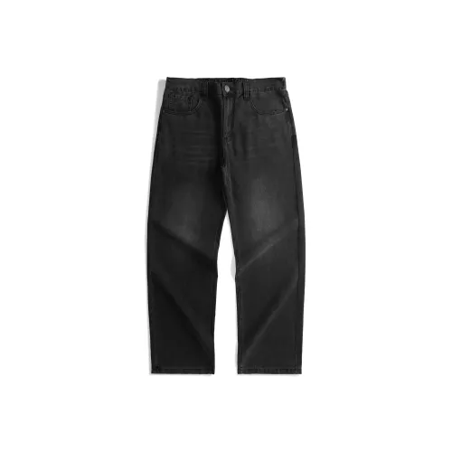 A3G4 Промытый черный Унисекс Джинсы