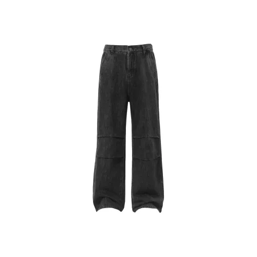 GROOL Унисекс Джинсы Черно-серого Цвета