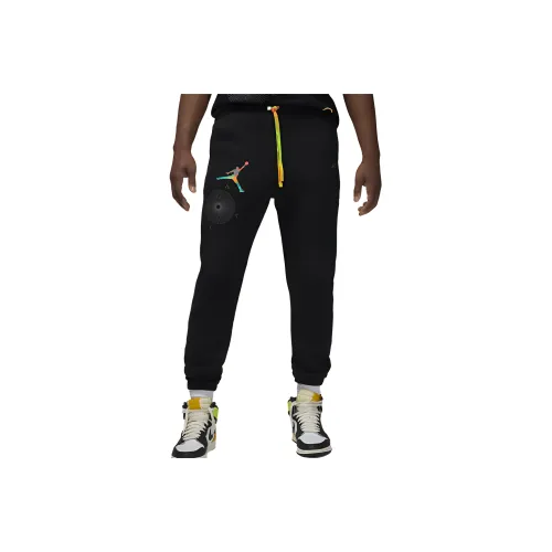 Jordan Flight MVP Черные Мужские Вязаные Тренировочные Штаны