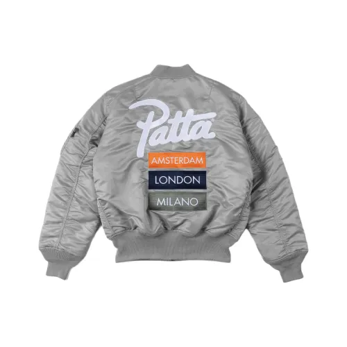 Совместный бренд Alpha Industries Серебряный Оранжевый Унисекс Куртки