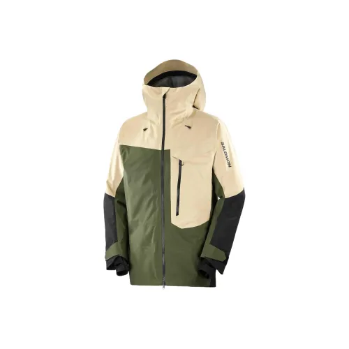 SALOMON Луна PATROLGore Te Куртки и Пальто Мужской Белый Зеленый Черный