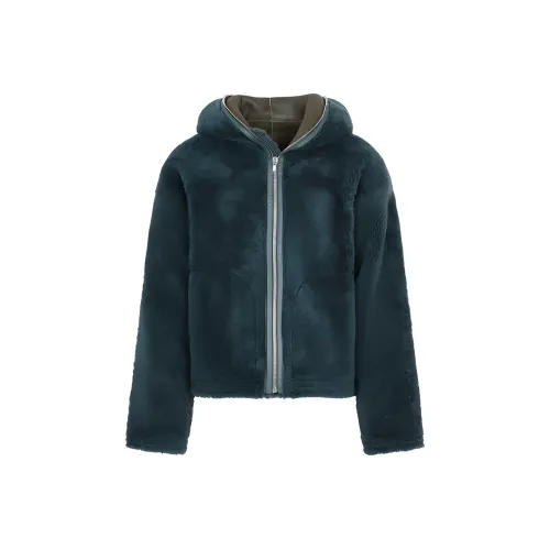 RICK OWENS совместный бренд Зеленый Мужской Меховые изделия