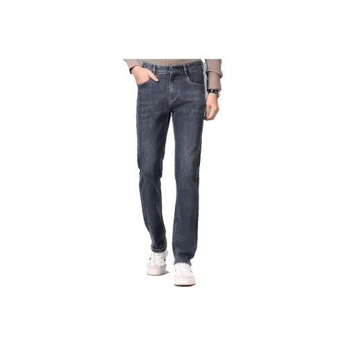 Red bean Темно-серый Мужские Джинсы