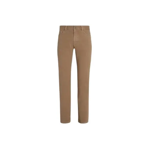 Ermenegildo Zegna Темно-бежевый Мужской Джинсы