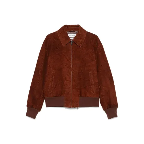 Alexander McQueen SS25 Куртки и Пальто Мужской Красный Коричневый