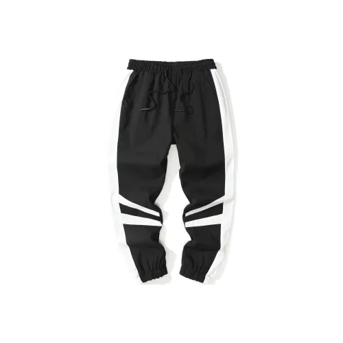 GOOGIMS Черные Унисекс Вязаные Тренировочные Брюки