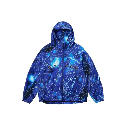 PALACE SS24 Arc Shell с капюшоном Куртка Spider Web Куртки Пальто Унисекс Синий